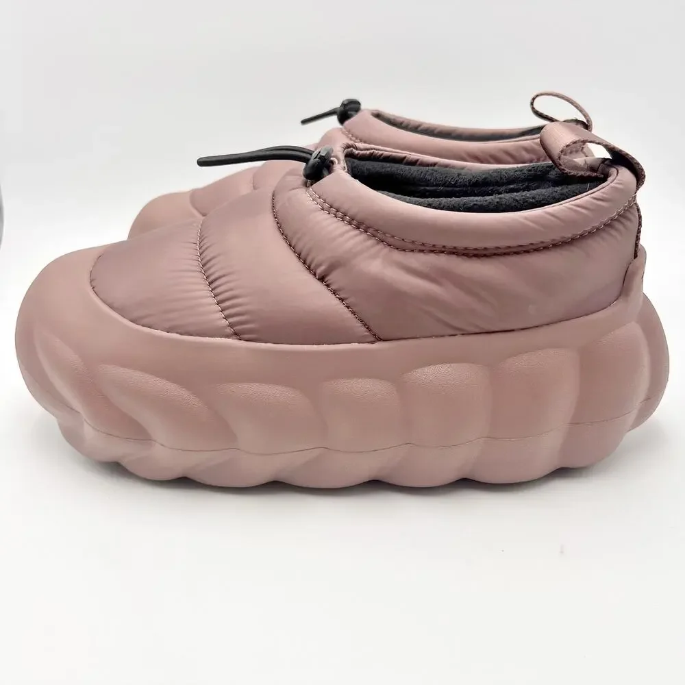 Crocs Womens Overpuff Shorty Booties Size 9 EU 39.5 Truffle Mauve NIB